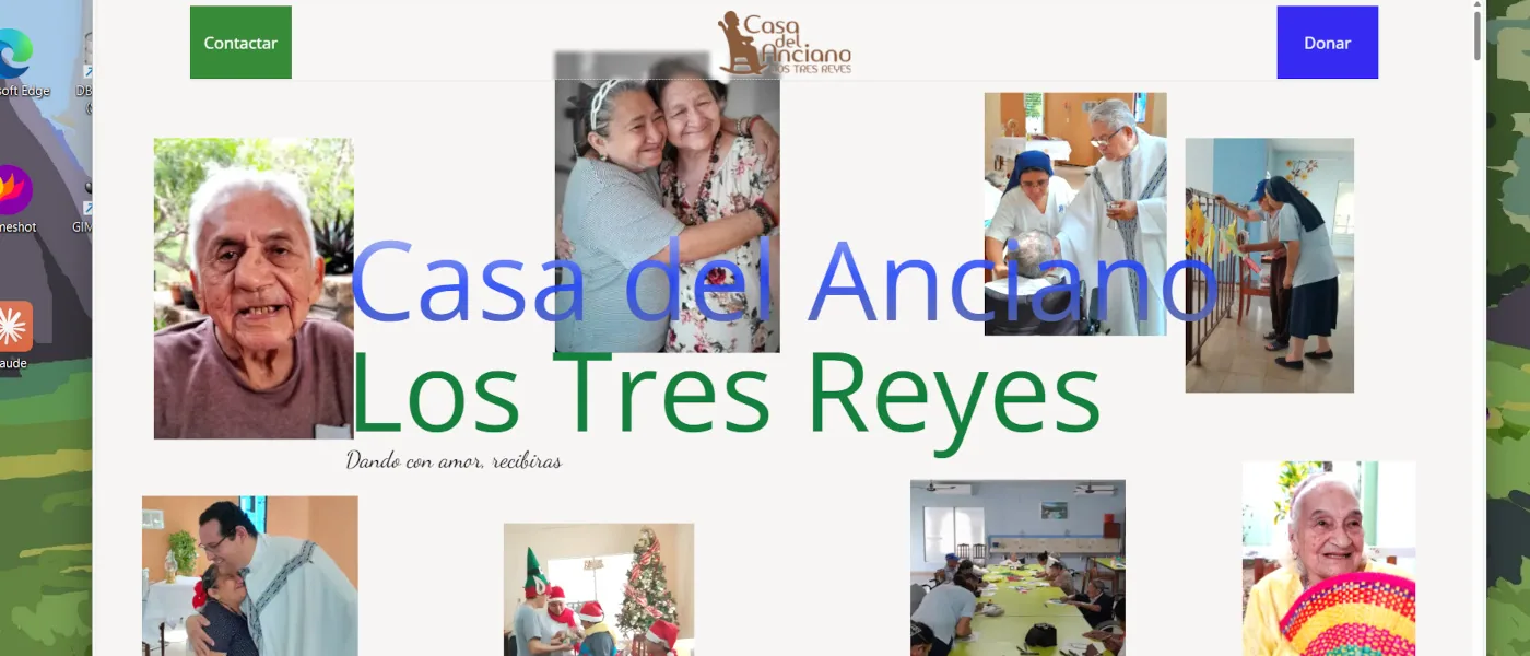 Vista Hero de Web de la Casa del Anciano